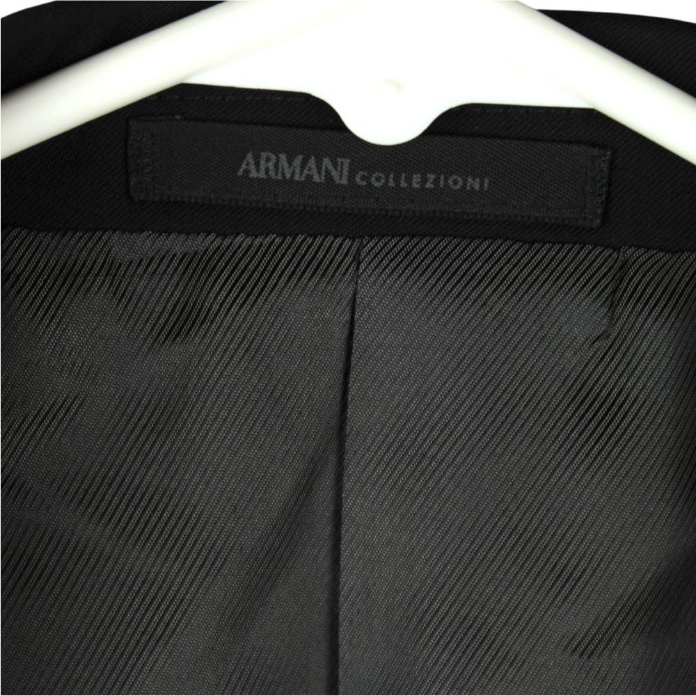 Armani Collezioni G Line Natural Stretch Wool Sports Coat Mens 56 Black EUC - Picture 4 of 13